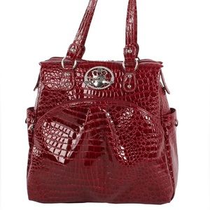 Kathy Van Zeeland Luggage Croco PVC 16" Shopper Bag